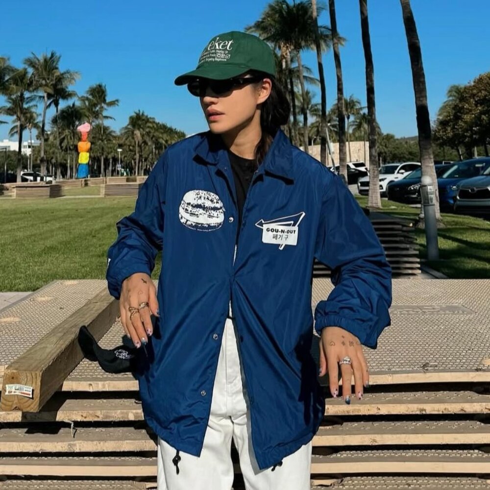 NWT Peggy Gou Peggy Goods Race Team Coach Jacket Blue Unisex Size M